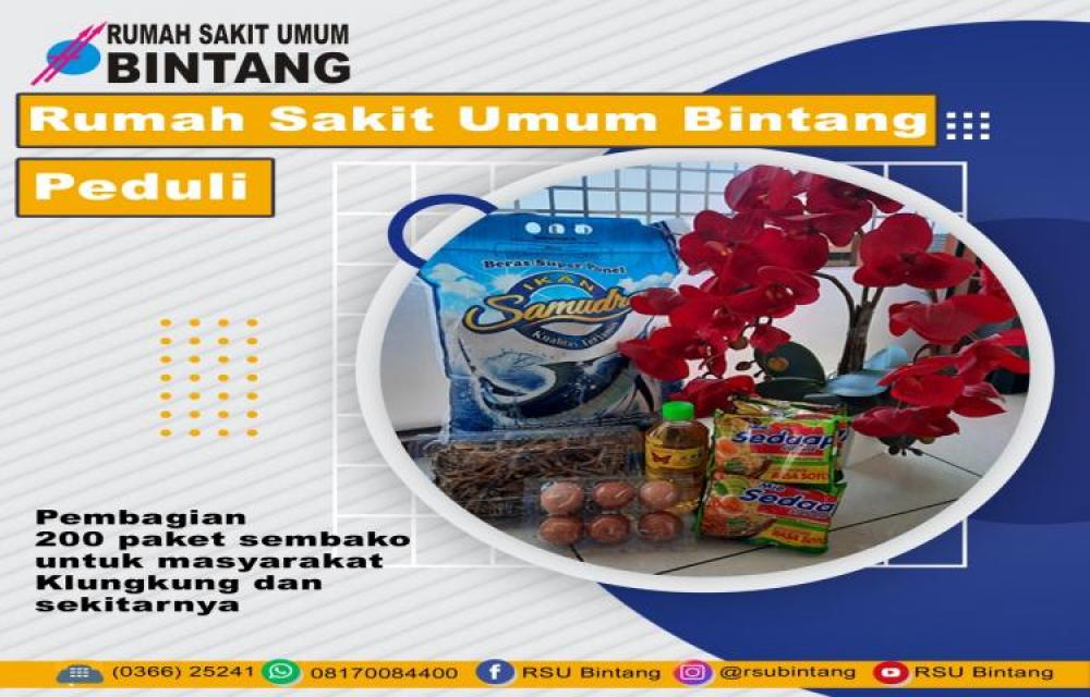 RSU Bintang Peduli - Pembagian Paket Sembako Dalam Rangka HUT RI ke 76th (17 Agustus 2021)